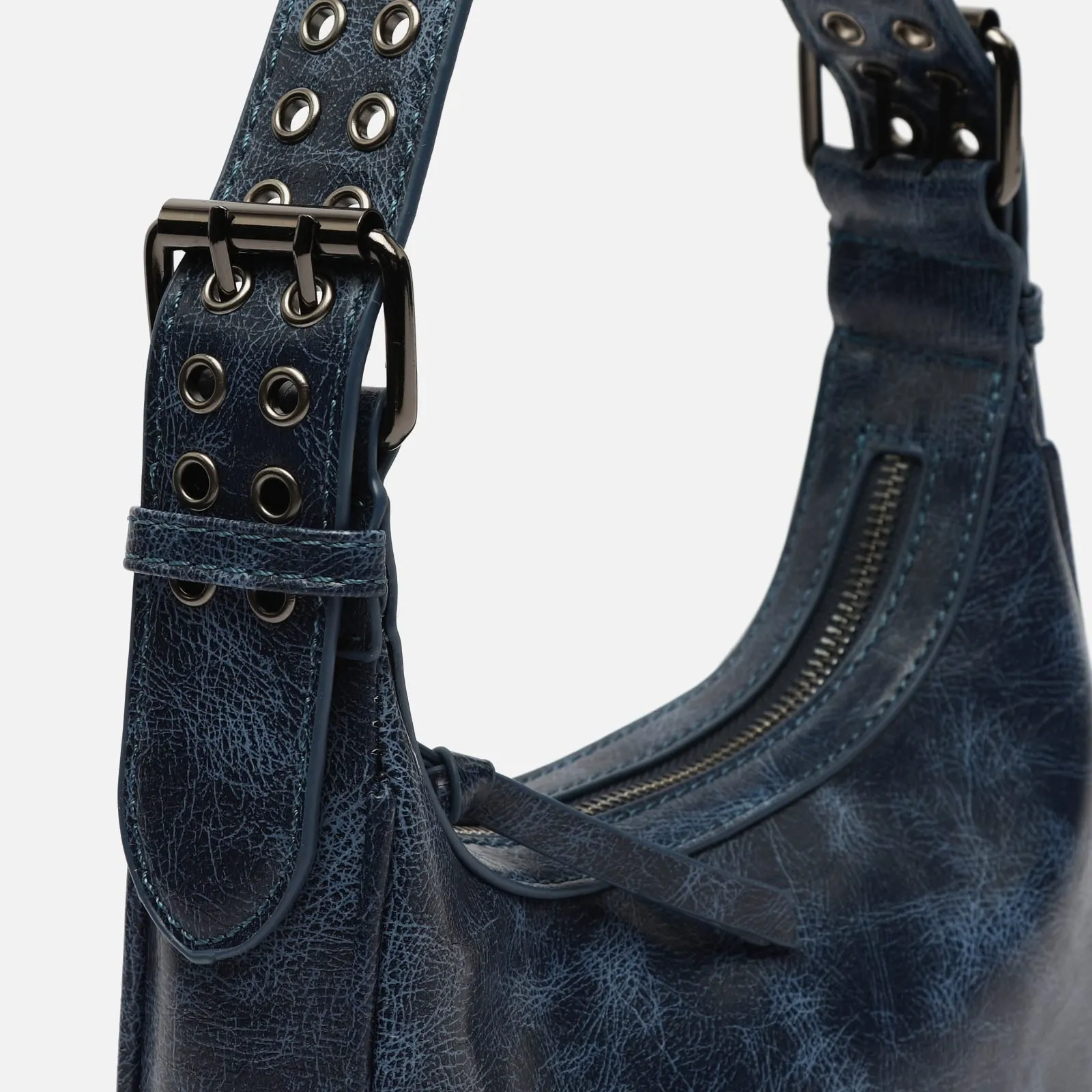 Iloas bolso de hombro con asa regulable y detalles metálicos