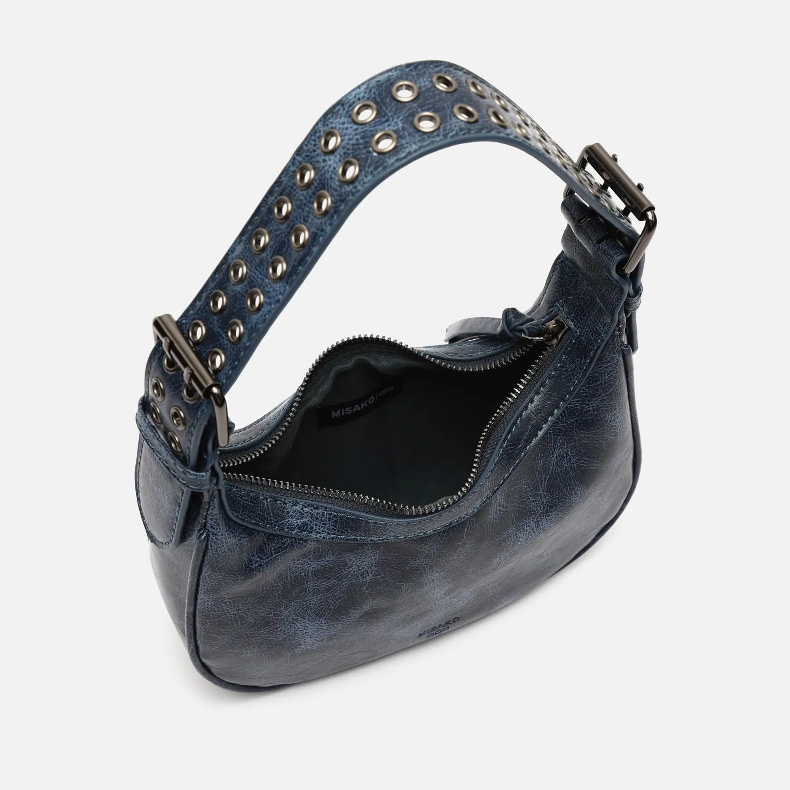 Iloas bolso de hombro con asa regulable y detalles metálicos