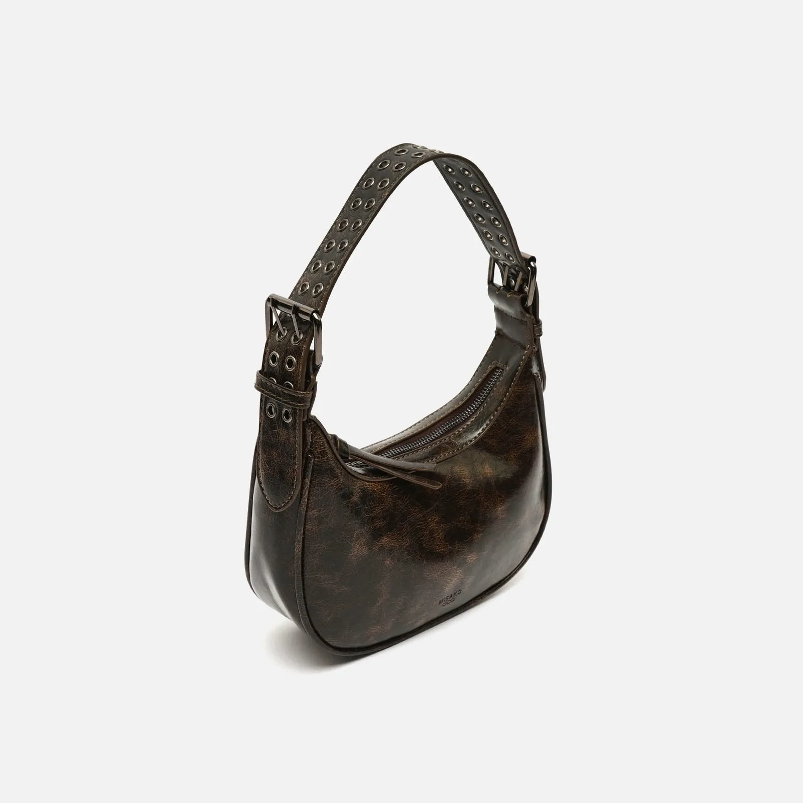 Iloas bolso de hombro con asa regulable y detalles metálicos