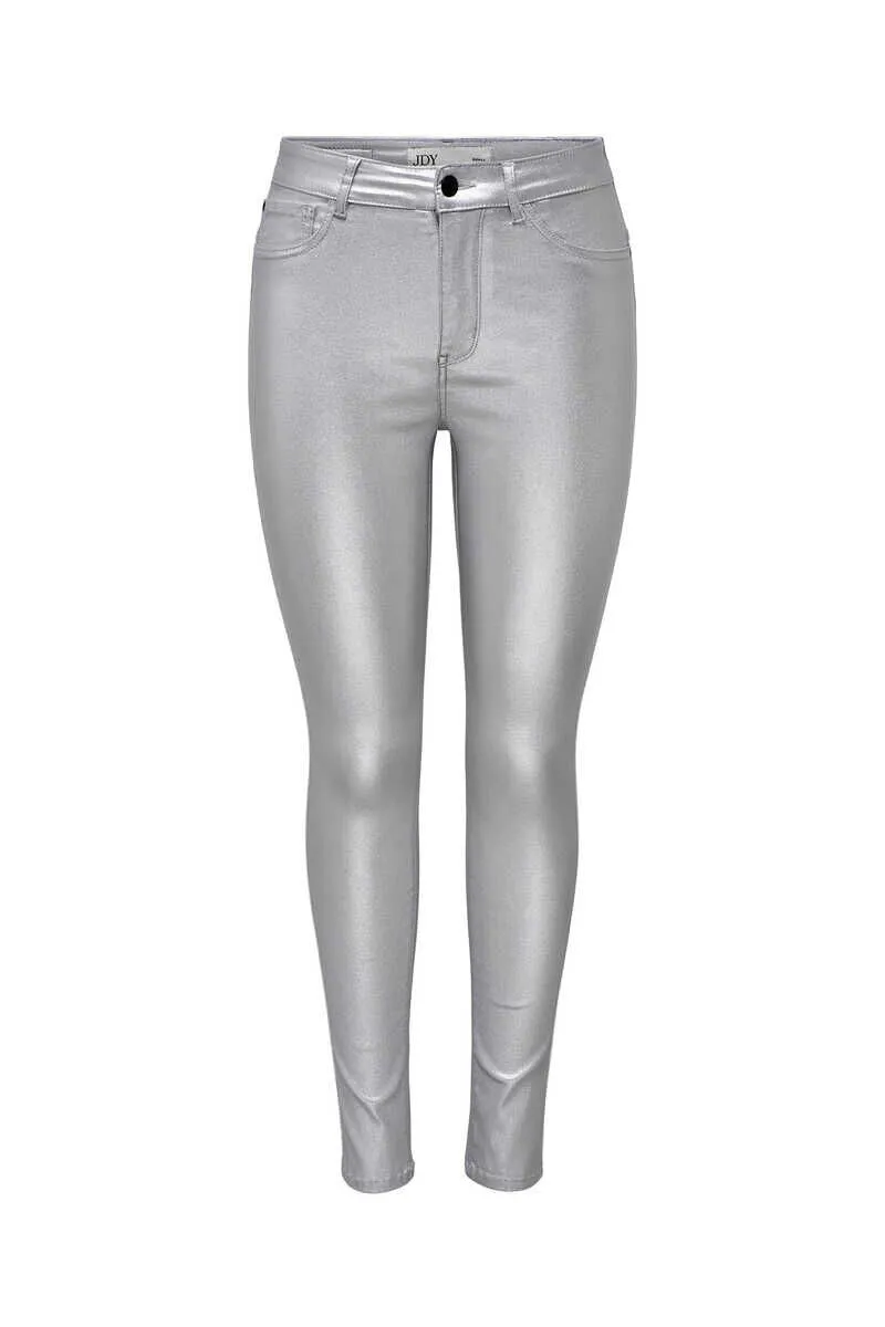 JDY Pantalón skinny metálico