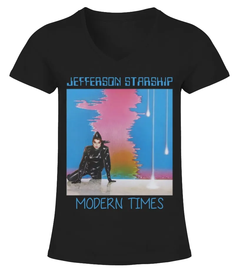 Jefferson Starship BK (1) Camiseta cuello pico Mujer