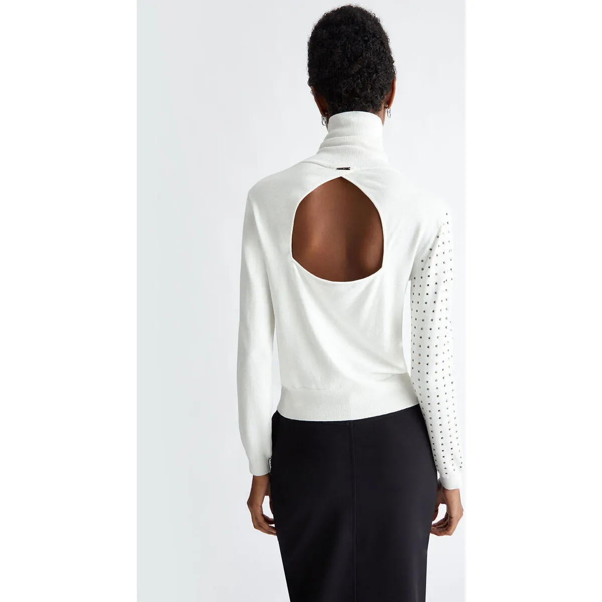 Jersey de cuello alto con espárragos