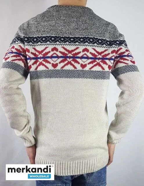 Jersey de cuello redondo para hombre de C&A con un moderno estampado noruego