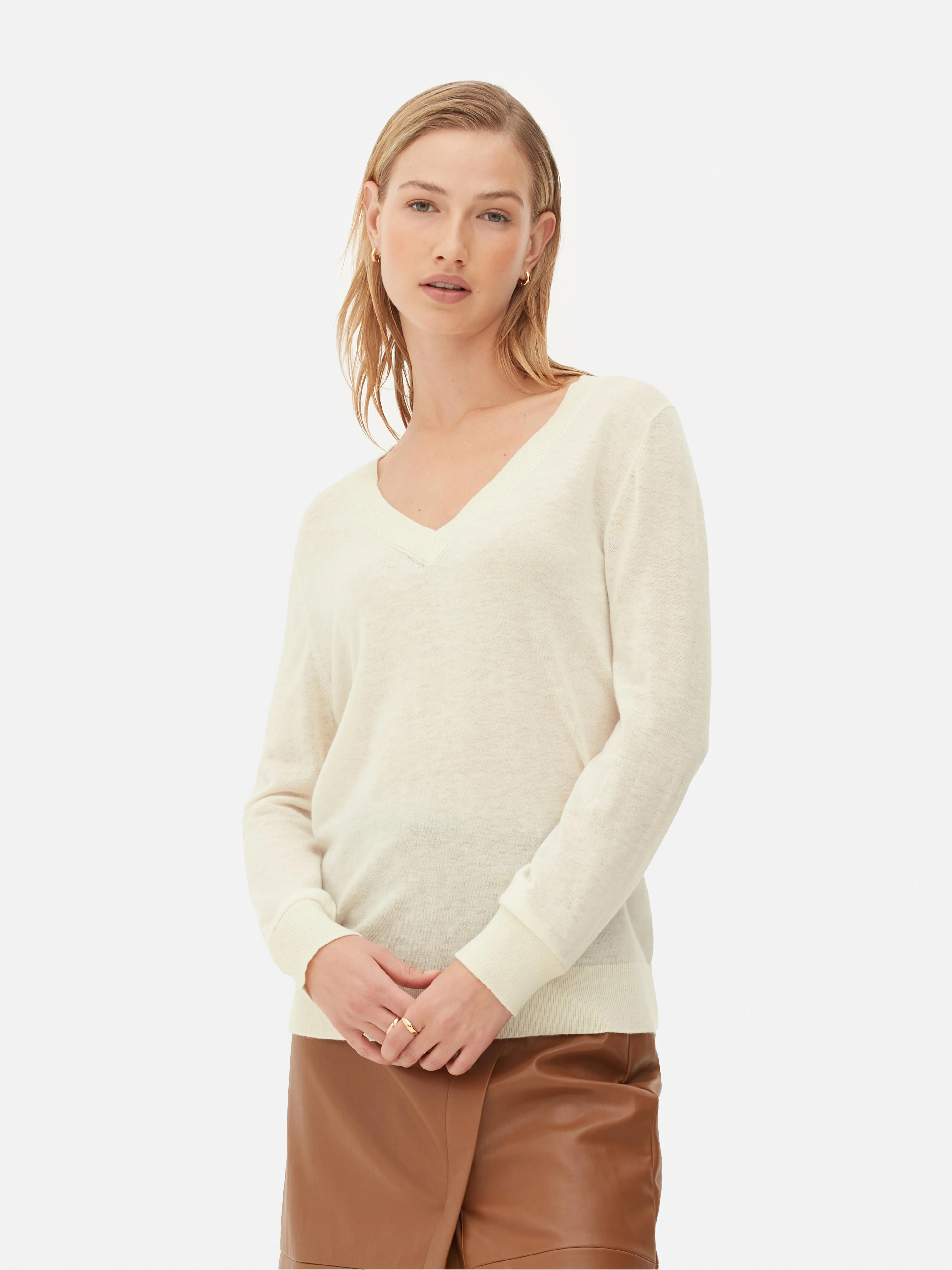 Jersey de punto con cuello de pico de The Edit