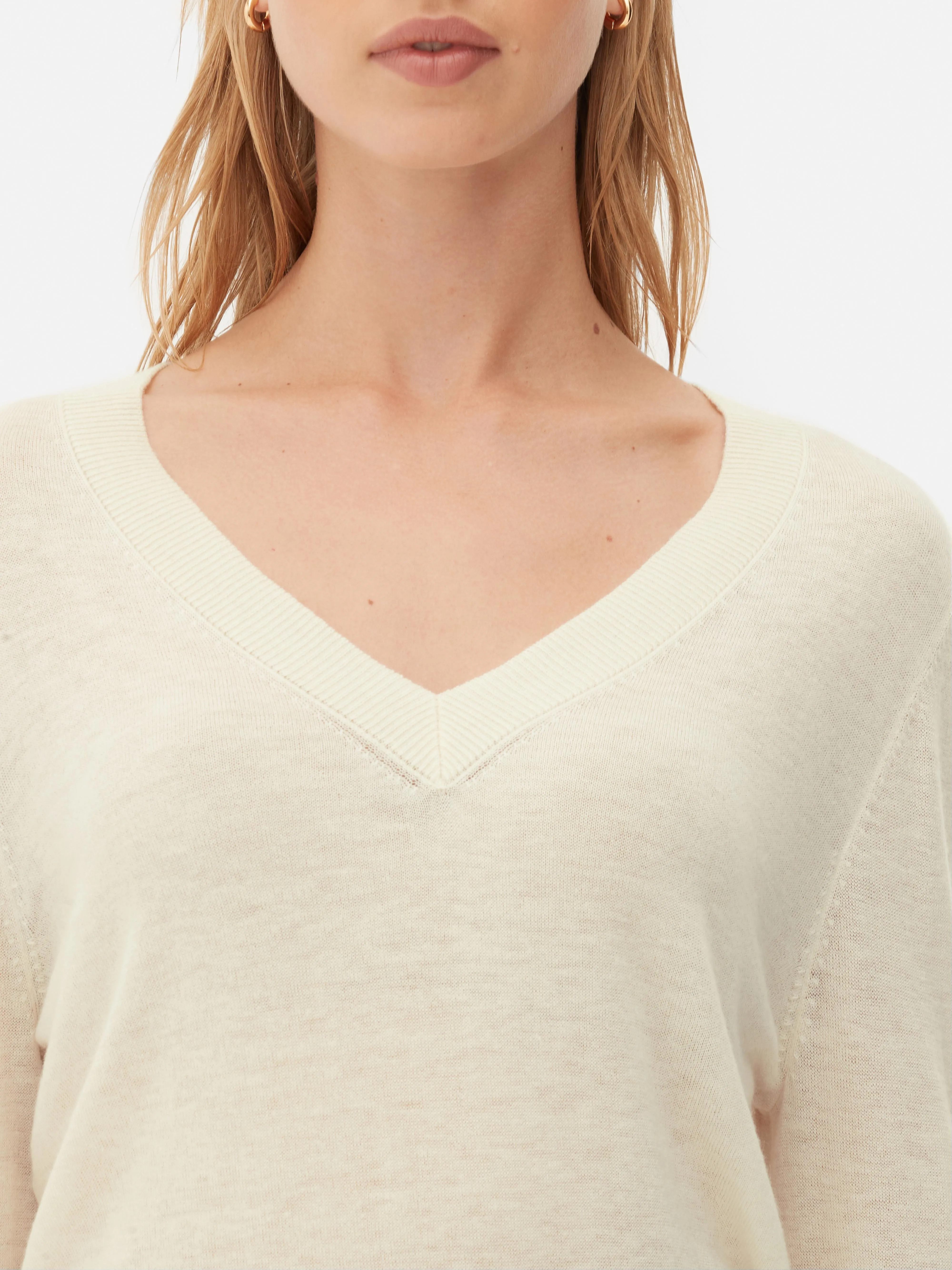 Jersey de punto con cuello de pico de The Edit