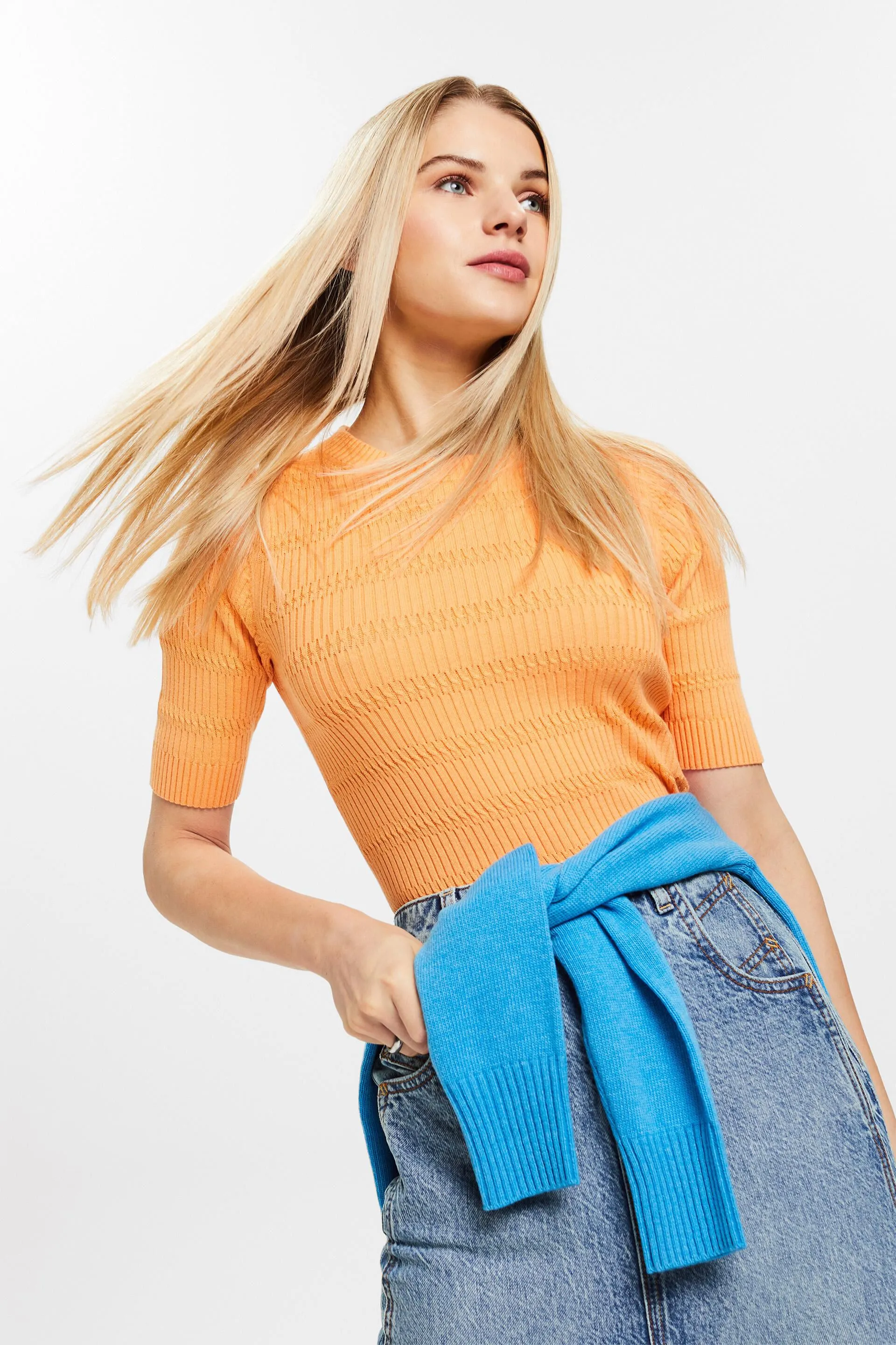 Jersey de punto con mangas cortas