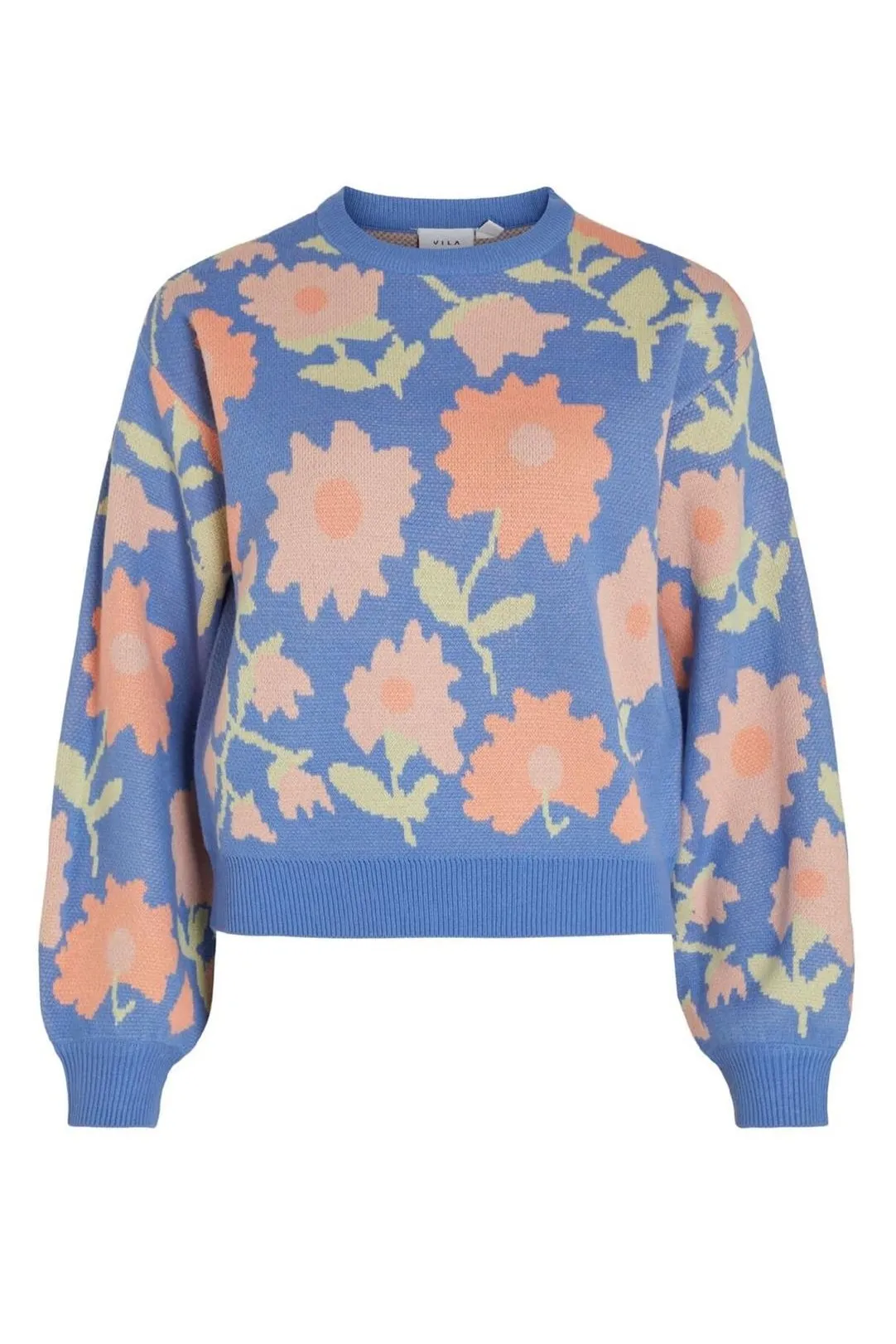 Jersey estampado floral Viflowi azul