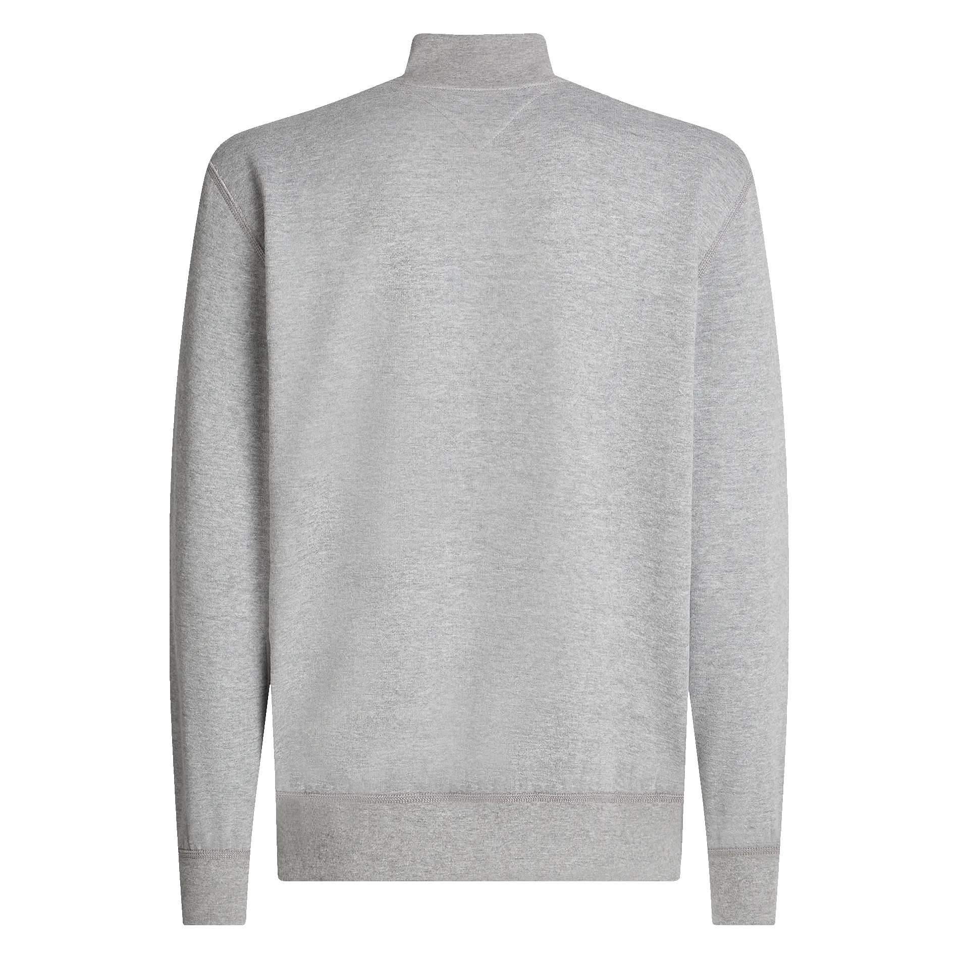 Jersey recto de mezcla de punto con cuello alto en gris