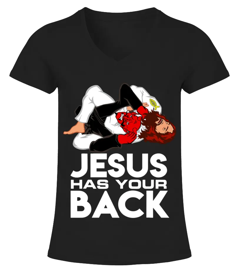 Jesus has your back Camiseta cuello pico Mujer