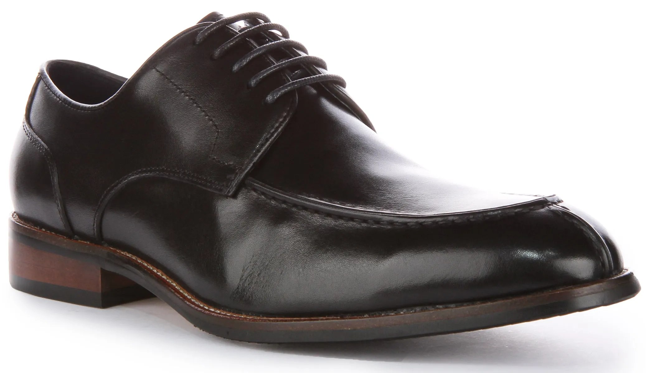 JUSTINREESS Ash Zapatos Oxford de cordones de piel para hombre en bronceado