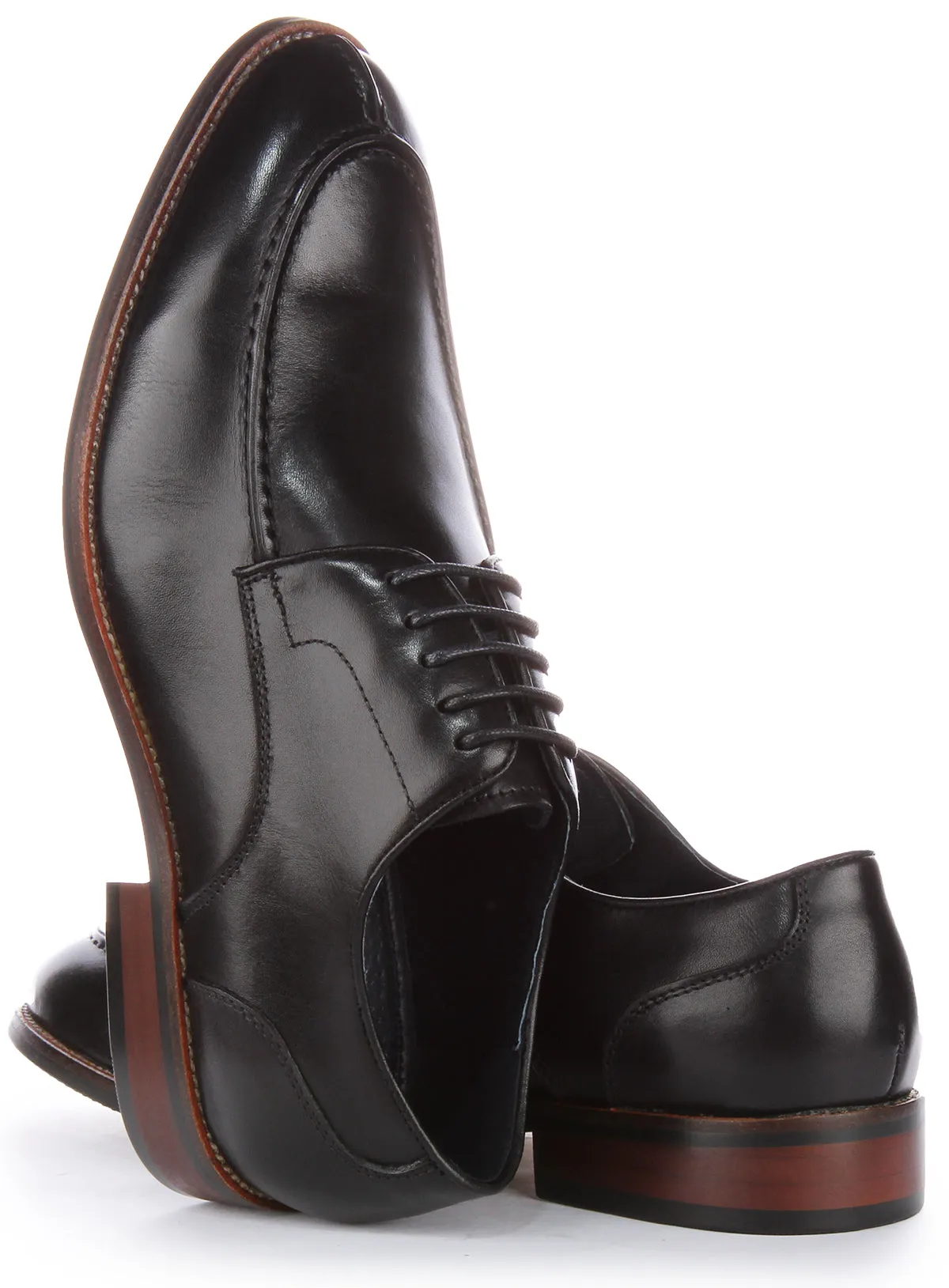 JUSTINREESS Ash Zapatos Oxford de cordones de piel para hombre en bronceado