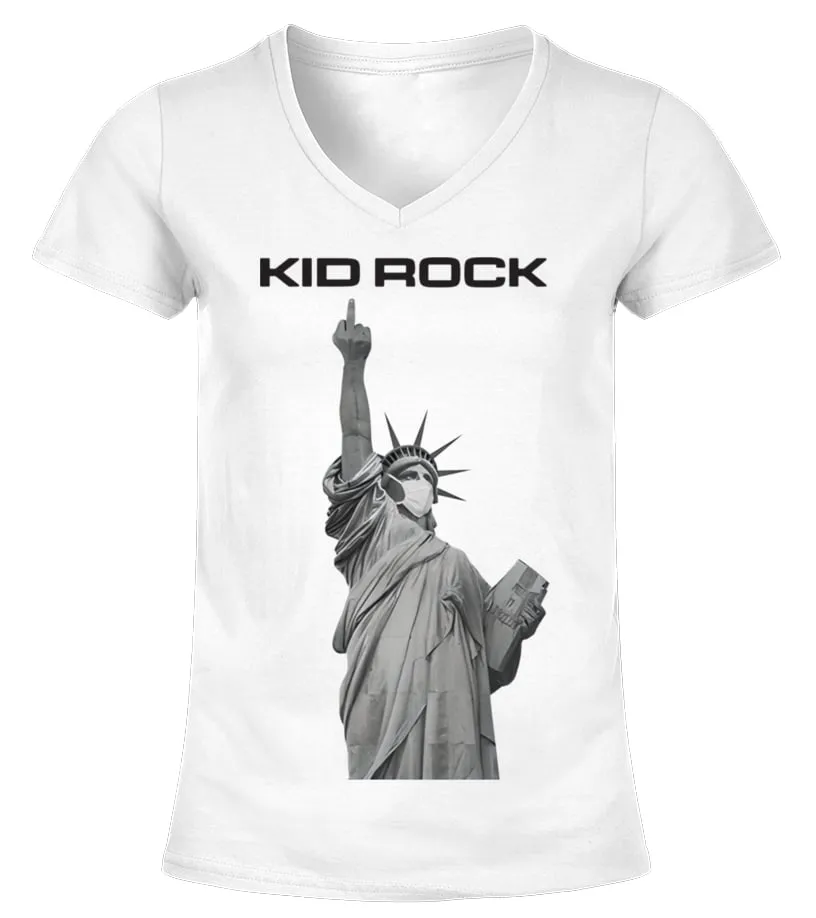 KID ROCK MERCH DON'T TELL ME HOW TO LIVE TSHIRT CAMISETA CUELLO PICO MUJER