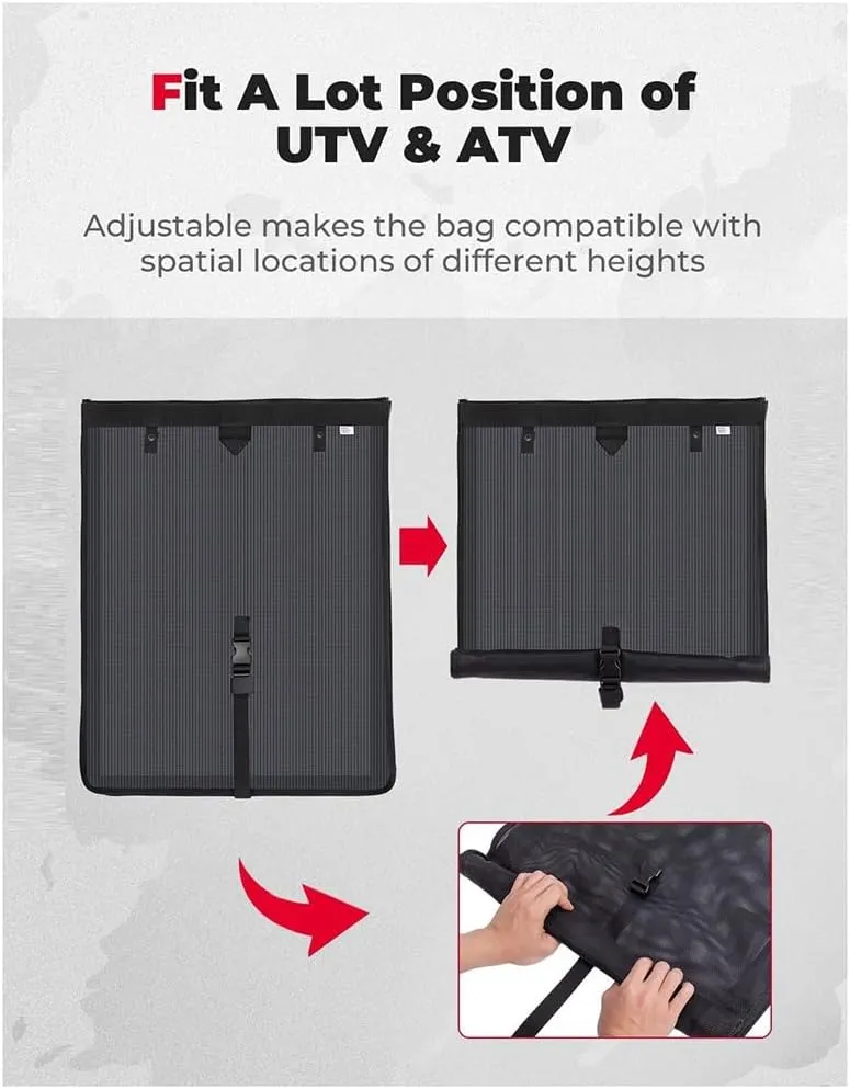 Kznifmk de Basura para Tu Utv ATV Accesorios Universales Bolsa de Basura de Vinilo Compatible para RZR