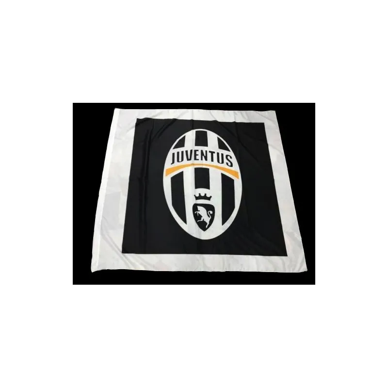 La Juventus logotipo de la bandera negra 150x140cm