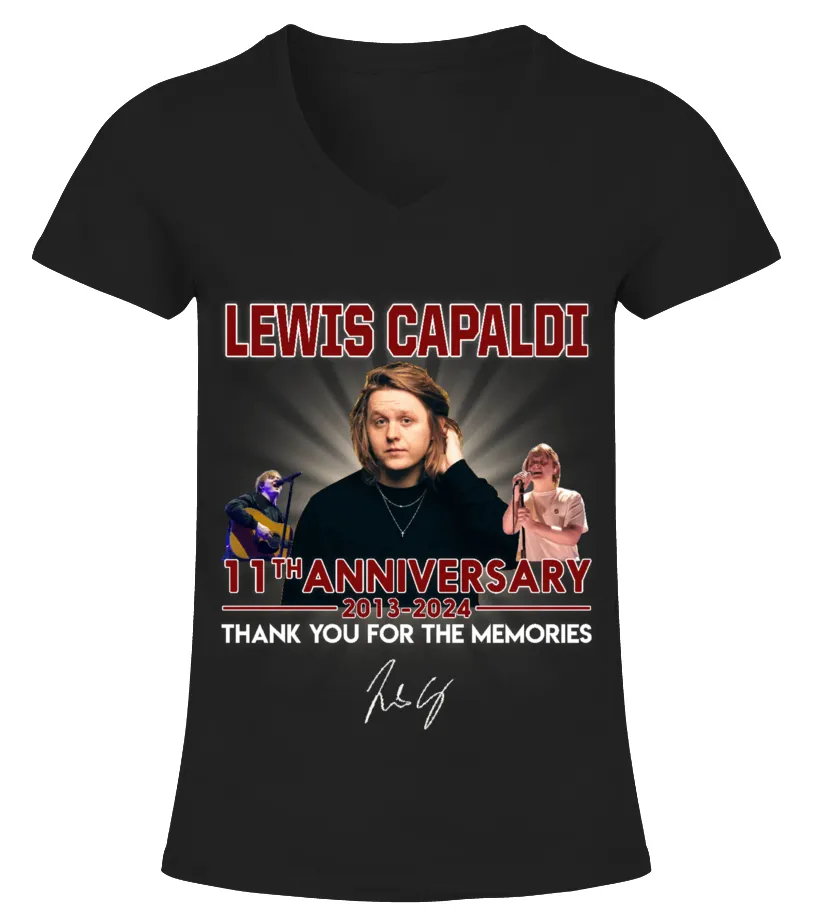 LEWIS CAPALDI 11TH ANNIVERSARY Camiseta cuello pico Mujer