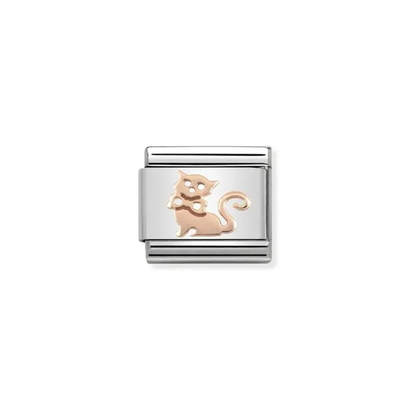 Link Nomination Acero y Oro Rosa "Gato" 430104 11