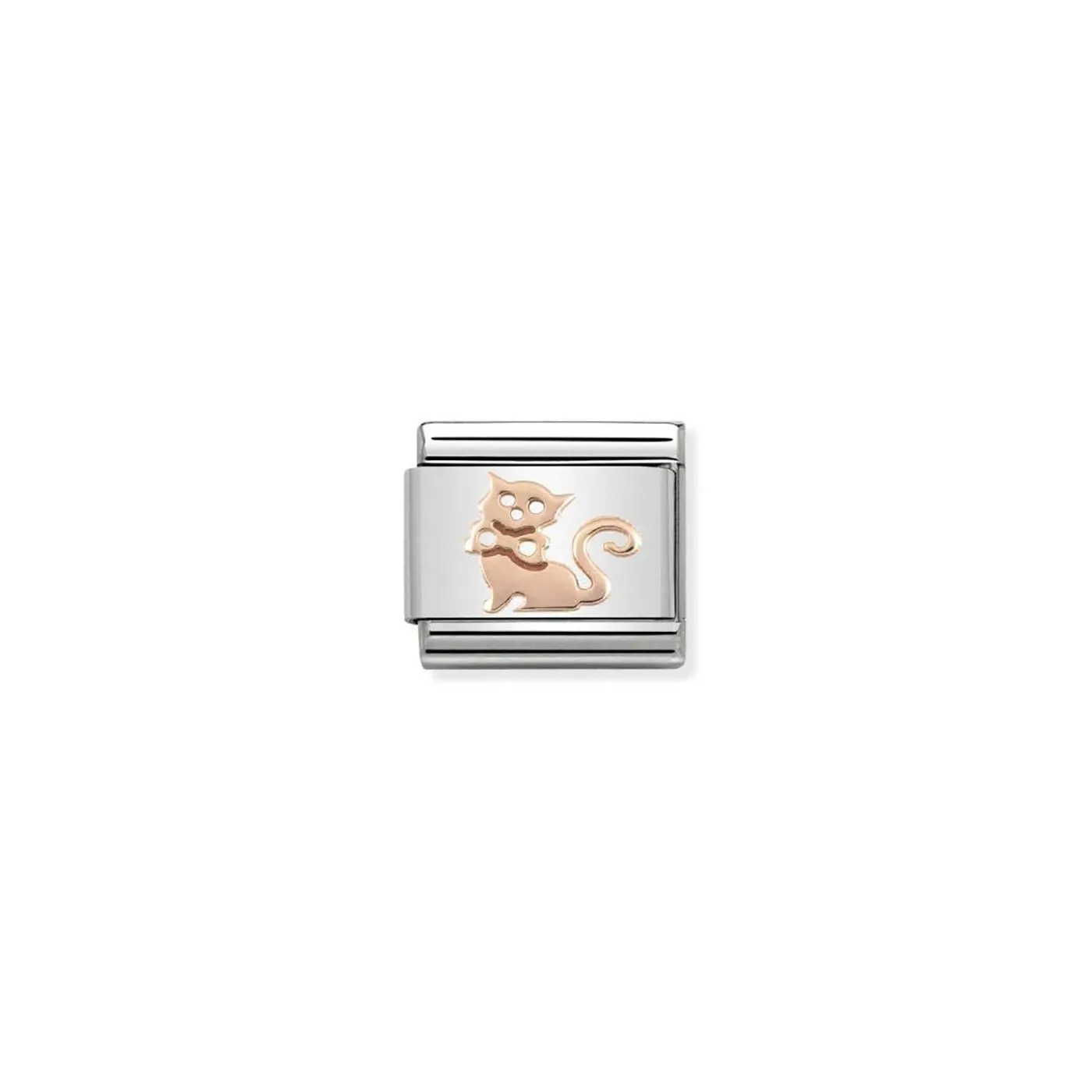 Link Nomination Acero y Oro Rosa "Gato" 430104 11