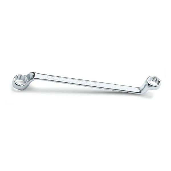 Llave de estrella acodada de dos bocas, cromada