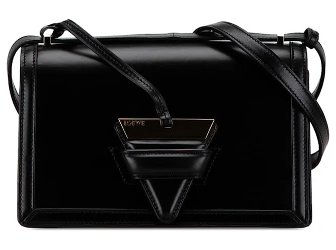 LOEWE Bandolera Barcelona de cuero negro mediana 