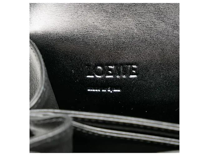 LOEWE Bandolera Barcelona de cuero negro mediana 