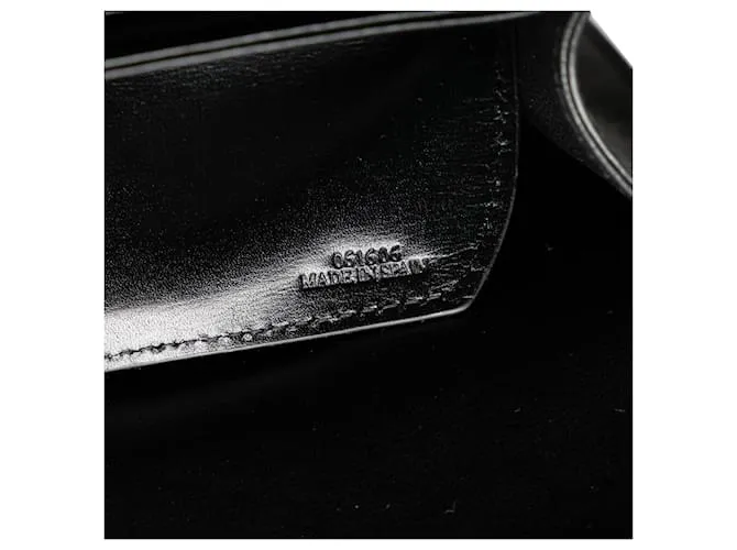 LOEWE Bandolera Barcelona de cuero negro mediana 