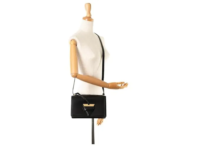 LOEWE Bandolera Barcelona de cuero negro mediana 