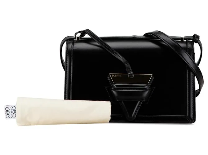 LOEWE Bandolera Barcelona de cuero negro mediana 
