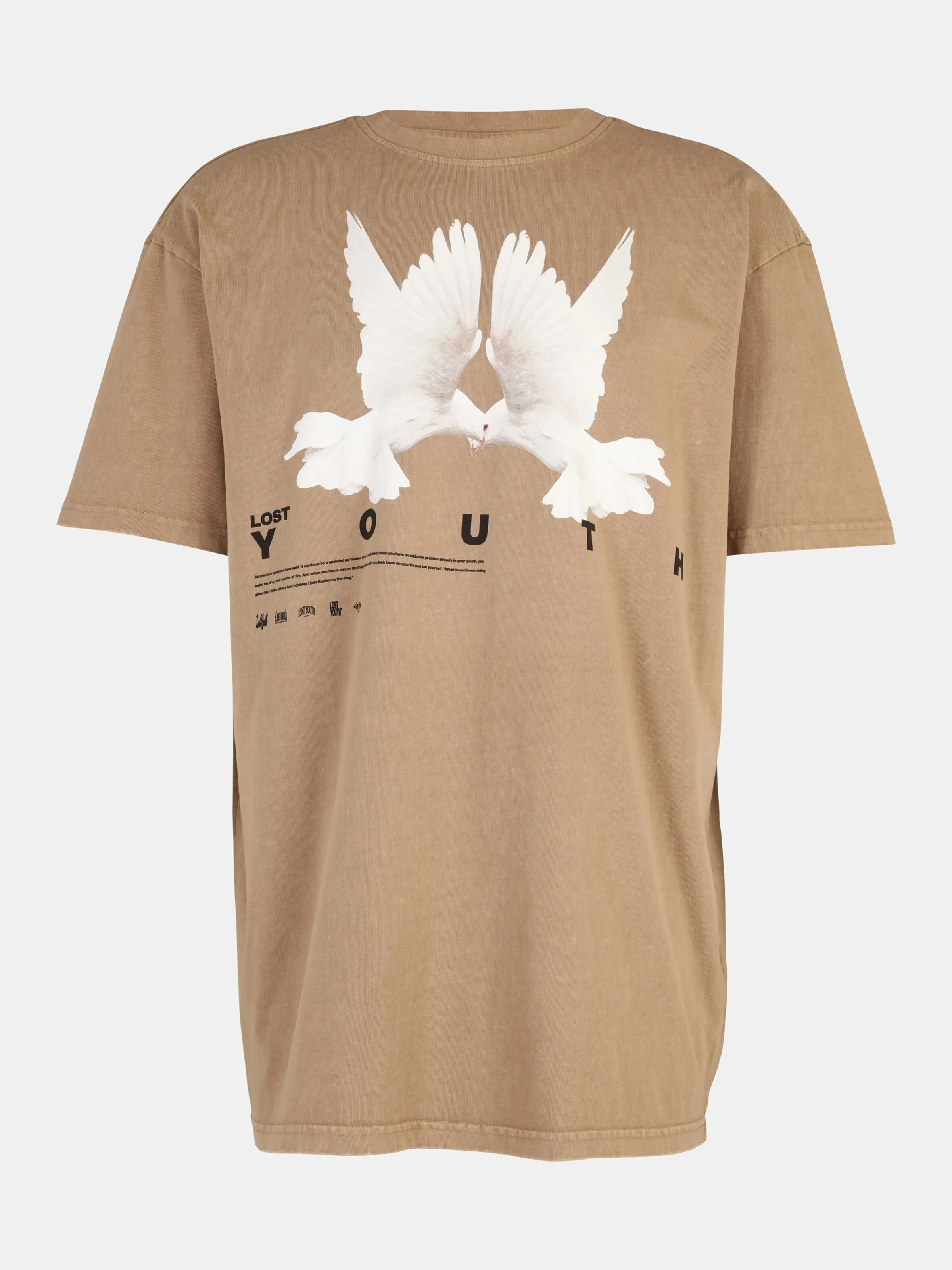 LY ACID WASHED TEE DOVE