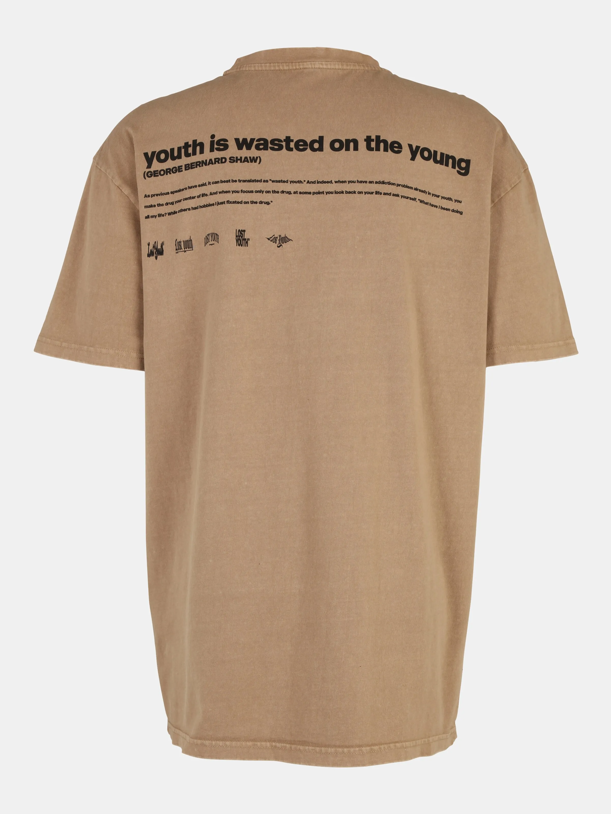 LY ACID WASHED TEE DOVE