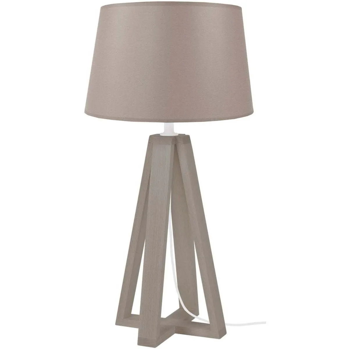 lámpara de noche redondo madera gris pardo