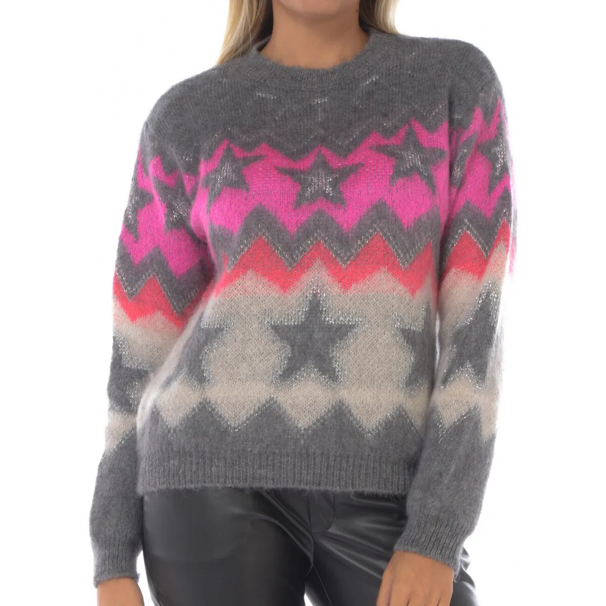 MAGLIA A CON FANTASIA A STELLE Art. PIJLT039