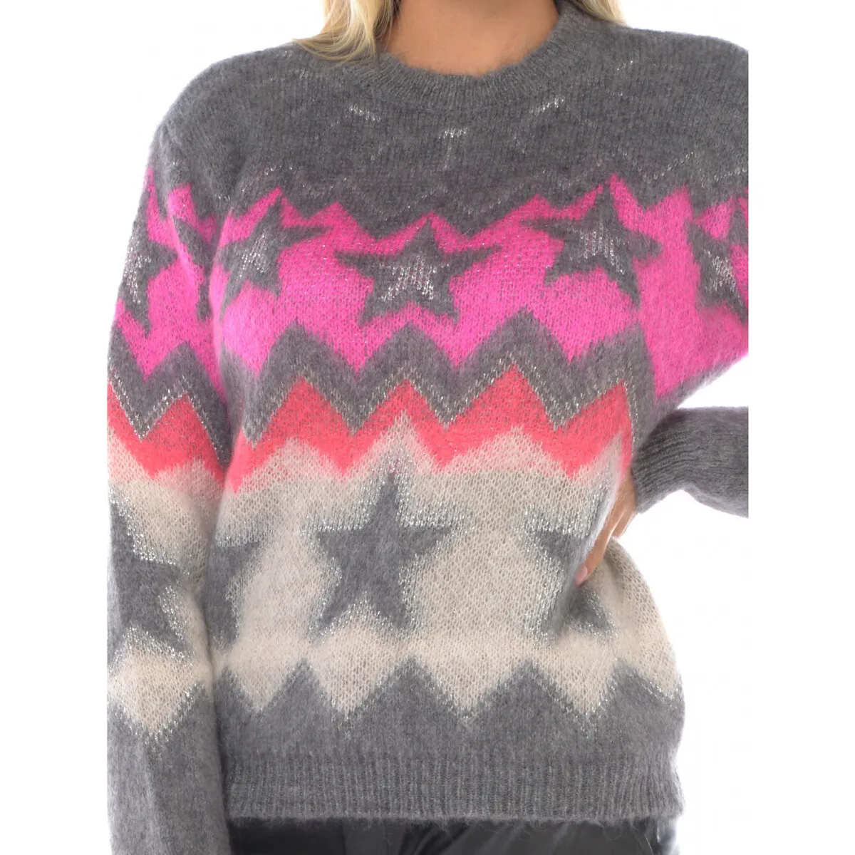 MAGLIA A CON FANTASIA A STELLE Art. PIJLT039