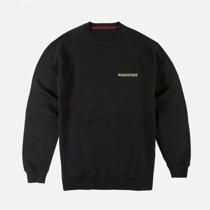 MAHARISHI SOUVENIR ORGANIC CREW SWEAT 6351BLACK