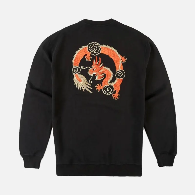 MAHARISHI SOUVENIR ORGANIC CREW SWEAT 6351BLACK