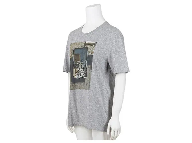 Maison Martin Margiela 10 Camiseta con estampado de logo Caution Gris 