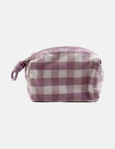 Mango Neceser multicolor estampado cuadros