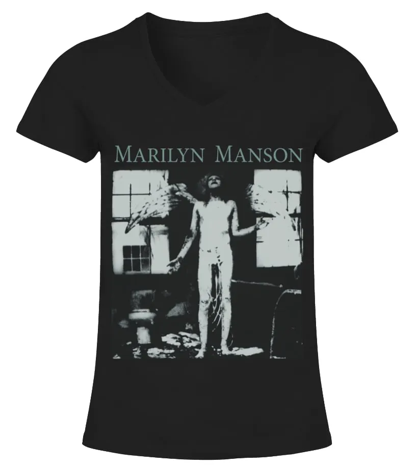 Marilyn Manson BK (7) Camiseta cuello pico Mujer
