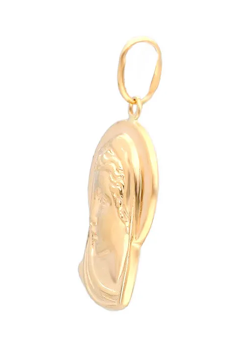 Medalla 1ª Comunión oro amarillo 18 ktes Virgen Maria. 002_8992CG