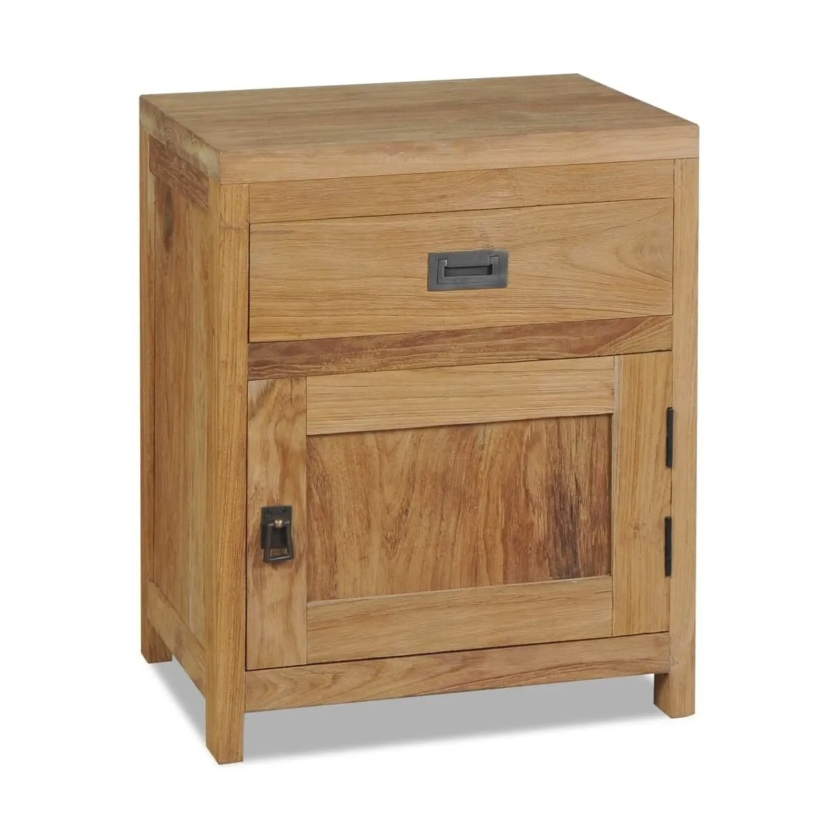 Mesita de noche de madera de teca maciza 40x30x50 cm