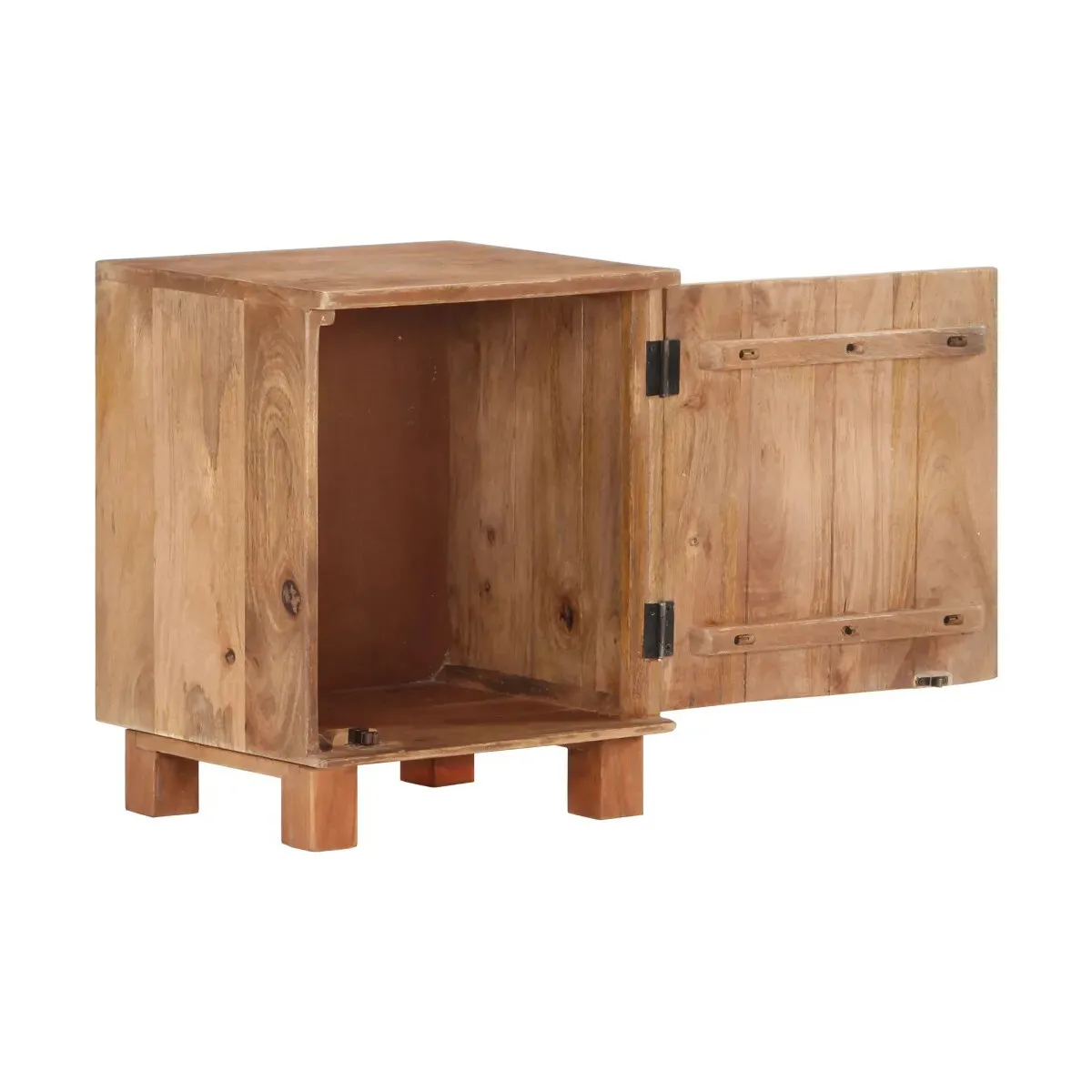 Mesita de noche de madera maciza de mango 40x35x51 cm