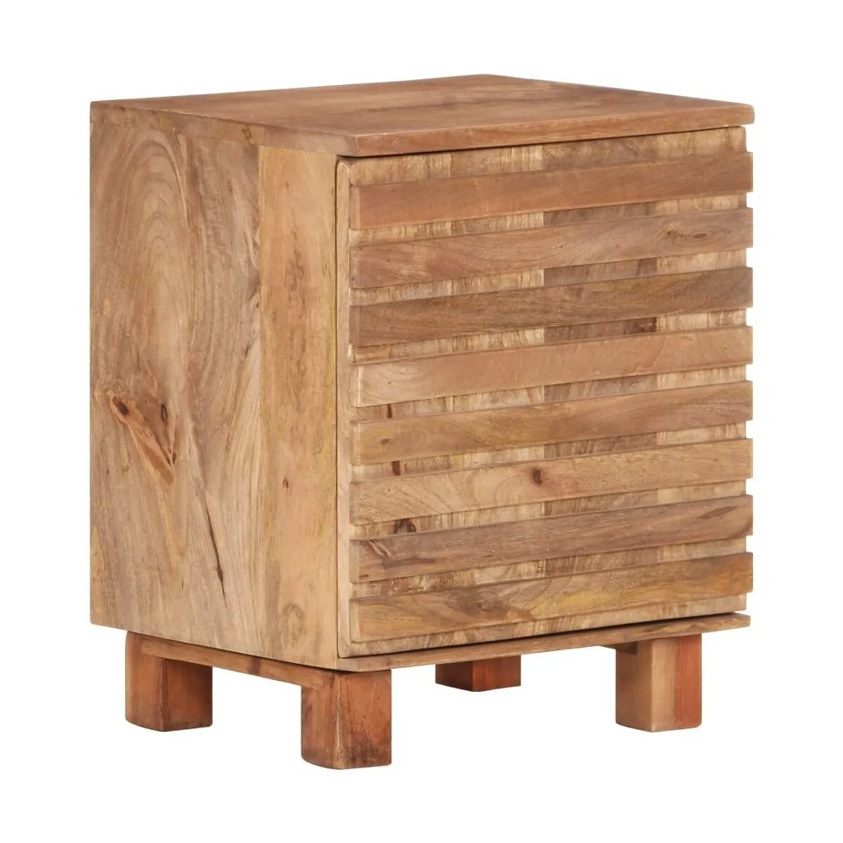Mesita de noche de madera maciza de mango 40x35x51 cm