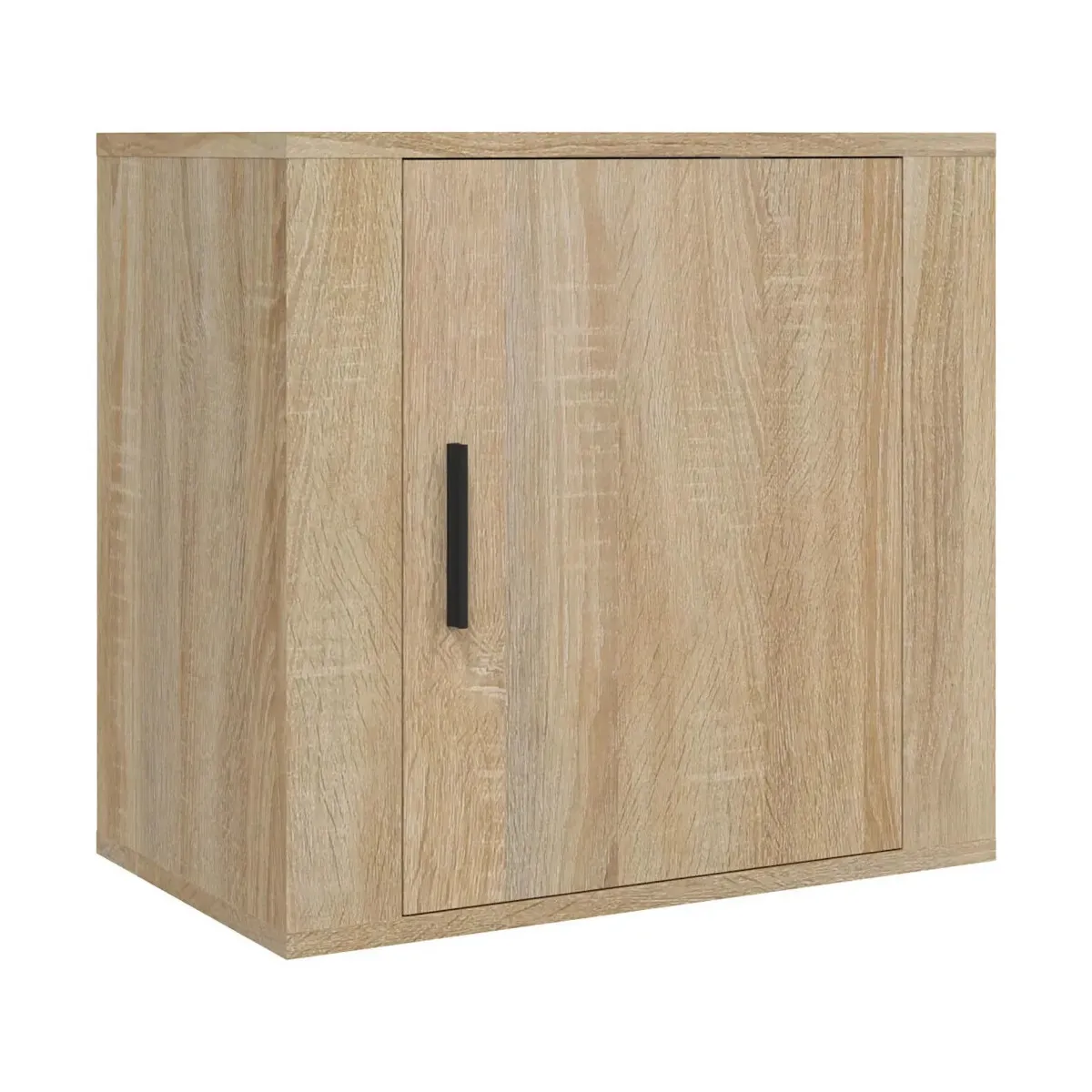 Mesita de noche de pared color roble Sonoma 50x30x47 cm