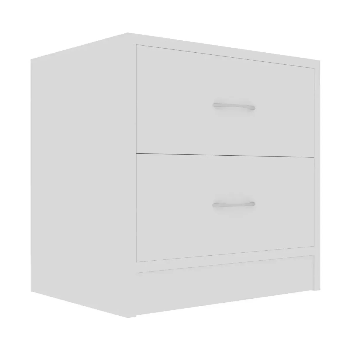 Mesita de noche madera contrachapada blanco 40x30x40 cm