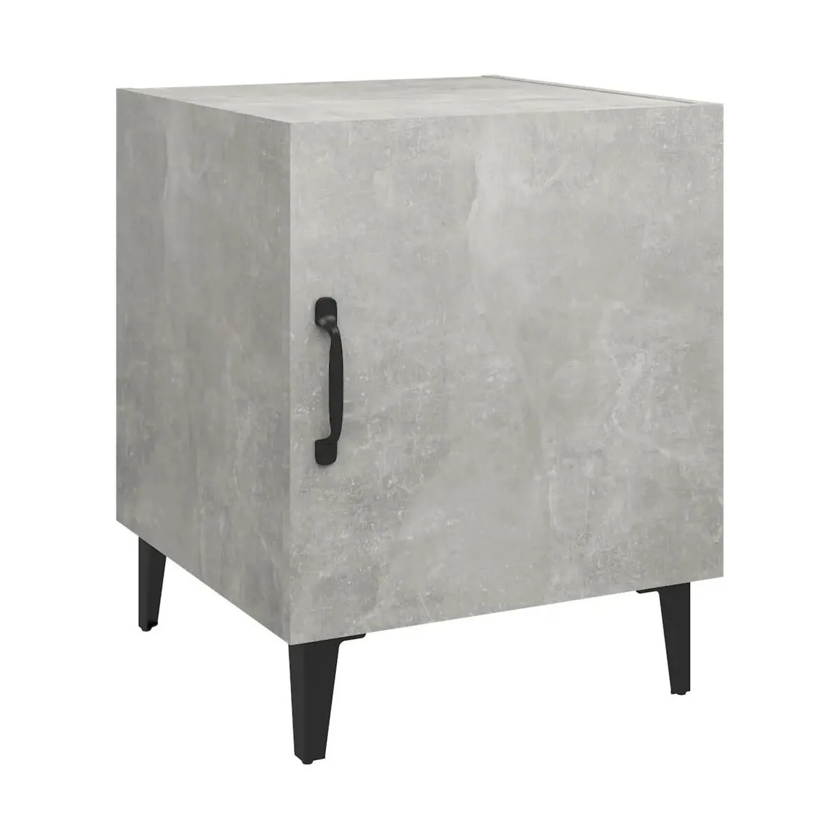 Mesita de noche madera contrachapada gris hormigón