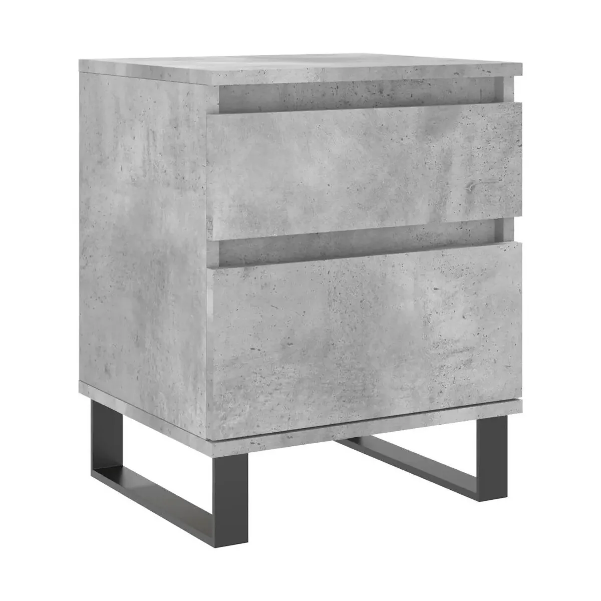Mesita de noche madera de ingeniería gris hormigón 40x35x50 cm