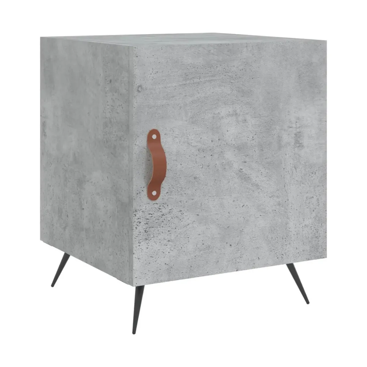 Mesita de noche madera de ingeniería gris hormigón 40x40x50 cm