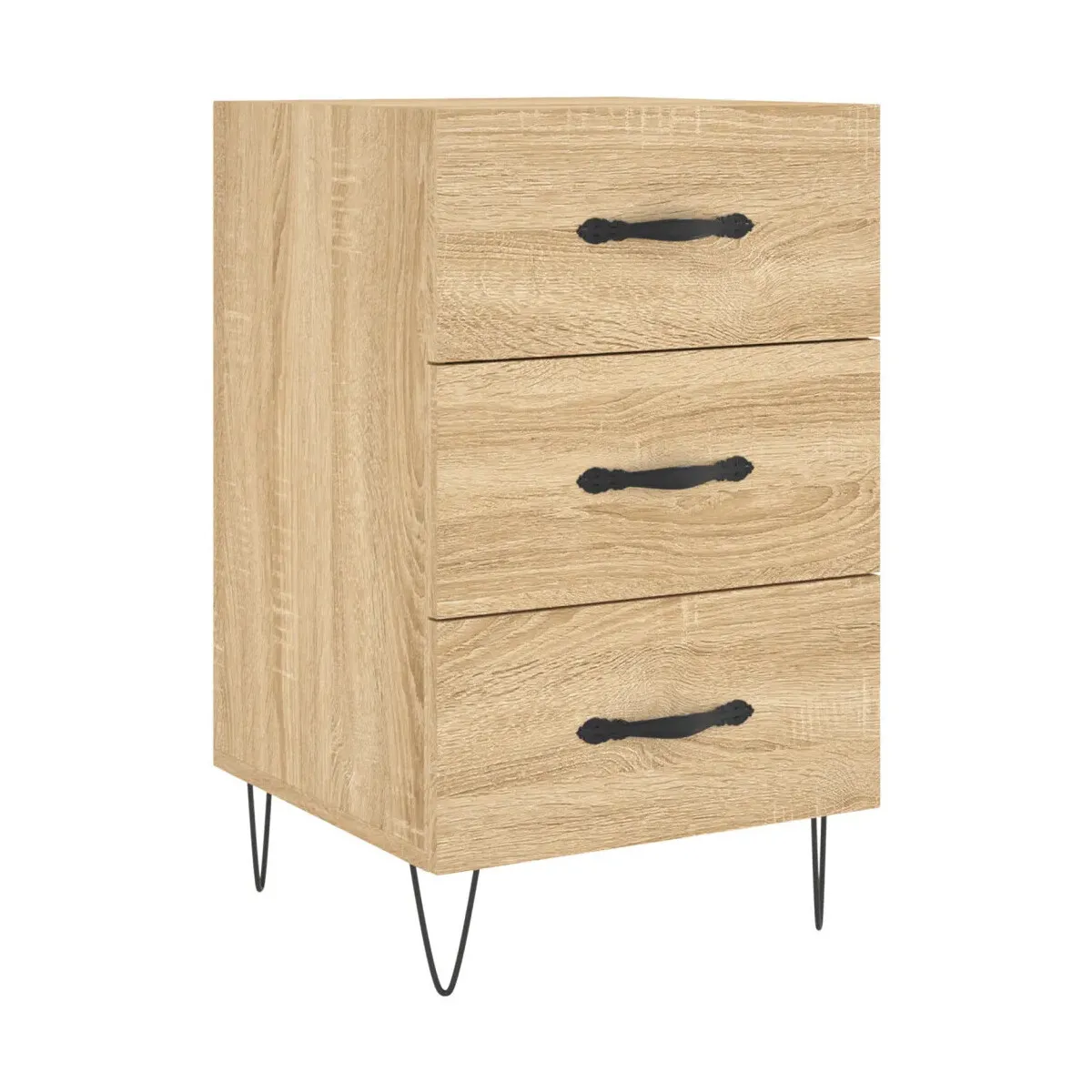 Mesita de noche madera de ingeniería roble Sonoma 40x40x66 cm