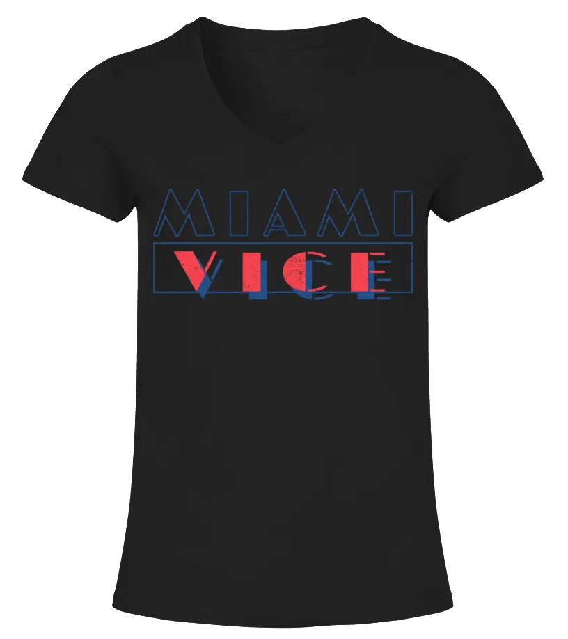 Miami Vice BK (4) Camiseta cuello pico Mujer