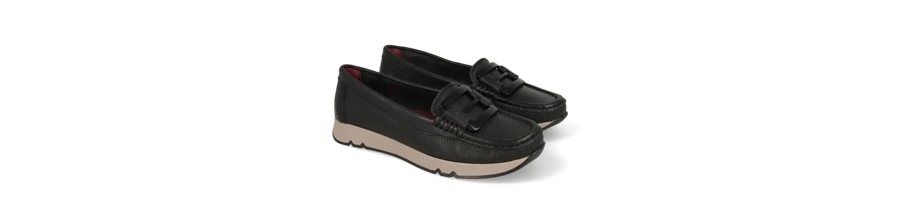 MOCASINES MUJER CUÑA NEGRO MOD. KUWAIT NE