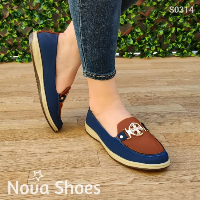 Mocasín de color combinado